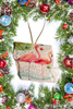 Antique West Virginia Roof Decoupaged Christmas Ornament - 2 Flamingo in Water - Handmade Holiday Tree Decor Unique Beach Lake House Gift - JAMsCraftCloset