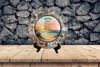 PLATE PLASTIC ROUND Beachy Border DECOUPAGED Upcycled Repurposed Wall Art or Shelf Sitter MEET ME WHERE THE SUN TOUCHES THE SEA Beach Theme Home Decor Gift - JAMsCraftCloset