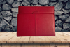 Vintage Leather Portfolio iPad Case RED 10” x 8.5” Tucked In Closure USED Shows Some Wear On Inside - JAMsCraftCloset