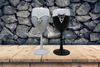 Stemware Glasses BRIDE and GROOM WINE Toasting Glasses WEDDING Hand Painted Black and White With Bling, Rose. Plaid Tie - JAMsCraftCloset
