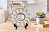 WHITE PLASTIC ROUND DEVILED EGG HOLDER Decoupaged Hand Painted IM HERE FOR THE DEVILED EGGS - Home KITCHEN Decor Shelf Sitter - JAMsCraftCloset