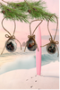 SCALLOP SEASHELL CHRISTMAS ORNAMENT- FARM ANIMALS Christmas Ornaments SET 7 - HOLIDAY DECOR - Handmade Hand Painted DECOUPAGED Repurposed Upcycled Gift SET OF 3 Ornaments - JAMsCraftCloset
