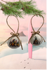 SCALLOP SEASHELL CHRISTMAS ORNAMENT- FARM ANIMALS Christmas Ornaments SET 2 - HOLIDAY DECOR - Handmade Hand Painted DECOUPAGED Repurposed Upcycled Gift SET OF 2 Ornaments - JAMsCraftCloset