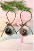 SCALLOP SEASHELL CHRISTMAS ORNAMENT- FARM ANIMALS Christmas Ornaments SET 1 - HOLIDAY DECOR - Handmade Hand Painted DECOUPAGED Repurposed Upcycled Gift SET OF 2 Ornaments - JAMsCraftCloset