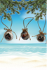 SCALLOP SEASHELL CHRISTMAS ORNAMENT- FARM ANIMALS Christmas Ornaments SET 7 - HOLIDAY DECOR - Handmade Hand Painted DECOUPAGED Repurposed Upcycled Gift SET OF 3 Ornaments - JAMsCraftCloset
