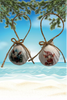 SCALLOP SEASHELL CHRISTMAS ORNAMENT- FARM ANIMALS Christmas Ornaments SET 1 - HOLIDAY DECOR - Handmade Hand Painted DECOUPAGED Repurposed Upcycled Gift SET OF 2 Ornaments - JAMsCraftCloset