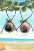 SCALLOP SEASHELL CHRISTMAS ORNAMENT- FARM ANIMALS Christmas Ornaments SET 1 - HOLIDAY DECOR - Handmade Hand Painted DECOUPAGED Repurposed Upcycled Gift SET OF 2 Ornaments - JAMsCraftCloset