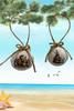 SCALLOP SEASHELL CHRISTMAS ORNAMENT- FARM ANIMALS Christmas Ornaments SET 2 - HOLIDAY DECOR - Handmade Hand Painted DECOUPAGED Repurposed Upcycled Gift SET OF 2 Ornaments - JAMsCraftCloset