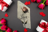 Antique West Virginia Roof Decoupaged LOVE - ROSE - Valentine/Love Theme Handmade Wall Art Unique Home Decor Gift- JAMsCraftCloset