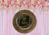 PLATE CHARGER GOLD EMBOSSED FLORAL PLASTIC ROUND DECOUPAGED Upcycled Repurposed Wall Art or Shelf Sitter MAKE IT HAPPEN Home Decor Wedding Gift - JAMsCraftCloset