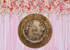 PLATE CHARGER GOLD EMBOSSED FLORAL PLASTIC ROUND DECOUPAGED Upcycled Repurposed Wall Art or Shelf Sitter LEAVE A TRAIL OF SPARKLE Home Decor Wedding Gift - JAMsCraftCloset