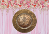 PLATE CHARGER GOLD EMBOSSED FLORAL PLASTIC ROUND DECOUPAGED Upcycled Repurposed Wall Art or Shelf Sitter A HEART OF GOLD IS WHERE THE RAINBOW BEGINS Home Decor Wedding Gift - JAMsCraftCloset
