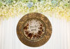 PLATE CHARGER GOLD EMBOSSED FLORAL PLASTIC ROUND DECOUPAGED Upcycled Repurposed Wall Art or Shelf Sitter YOU ARE LOVED Home Decor Wedding Gift - JAMsCraftCloset