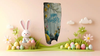 Antique West Virginia Roof Slate Decoupaged EASTER SLATE WALL ART Happy Easter Eggs Tulips Tree Yellow Flowers - Handmade Unique EASTER Holiday Decoration Home Decor Gift - JAMsCraftCloset