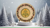 Glass PLATE Round ROCKIN AROUND THE CHRISTMAS TREE Country Farmhouse Holiday Wall Art Handmade Decoupaged Repurposed Upcycled Wedding Gift Idea - JAMsCraftCloset