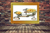 DIGITAL GRAPHIC DESIGN-Country-Floral-Vintage Tractor Sunflowers-Sublimation-Download-Digital Print-Clipart-PNG-SVG-JPEG-Crafters Delight-Digital Art- JAMsCraftCloset