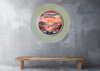 PLATE CHARGER TEAL AQUA PLASTIC ROUND DECOUPAGED Upcycled Repurposed Wall Art or Shelf Sitter GOOD MORNING - BEACH SCENE Home Coffee Bar KITCHEN Bathroom Decor Gift WEDDING - JAMsCraftCloset