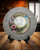 Plastic Light Brown Wood Grain CHARGER PLATE Farmhouse Country Wall Art ALL OF ME LOVES ALL OF YOU Handmade Valentine's Day Gift Idea - JAMsCraftCloset