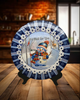 PLATE PLASTIC ROUND Blue and White DECOUPAGED Upcycled Repurposed Wall Art or Shelf Sitter I'D MELT FOR YOU 2 Christmas Holiday Snowman Home Decor Wall Art Gift WEDDING- JAMsCraftCloset