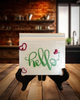 Wood BASEBOARD Wall Art Plaque HELLO SIGN Rectangle Decoupaged Kitchen Home Decor Gift Idea Positive Saying - JAMsCraftCloset