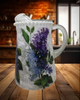 Glass PITCHER Decoupaged LILACS Wedding Decor Shelf Sitter Basket Shabby Chic Victorian BoHo Home Decor Gift Idea - JAMsCraftCloset