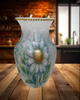 Glass VASE Decoupaged DAISIES Wedding Decor Shelf Sitter Vase Shabby Chic Victorian BoHo Decor Gift Idea - JAMsCraftCloset