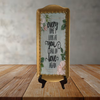 TRAY GOLD and WHITE PLAID Plastic Rectangle Decoupaged Upcycled EVERY TIME I LOOK AT YOU I FALL IN LOVE AGAIN Wall Art Shelf Sitter Home Decor Gift - JAMsCraftCloset