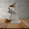 Wooden GRAY DUCK With Movable Wings and Feet Hand Painted Hand Cut Handmade by my Dad Kitchen Decoration Wall Art Tier Tray Decor Nursery Bathroom Home Decor Folk Art Primitive Gift Idea Unique Farmhouse Country Decor - JAMsCraftCloset