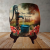 SQUARE Plastic PLATE Farmhouse Country Wall Art Shelf Sitter Decoupage ANTIQUE WATER PUMP - GOOD MORNING Handmade Gift Idea Crafters Delight - JAMsCraftCloset
