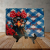 Antique Roof Slate Hand Painted DECOUPAGED - FLUENT IN FOWL LANGUAGE - WHIMSICAL HEN - Unique Country Farmhouse Wall Art Gift - JAMsCraftCloset