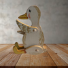 Wooden YELLOW DUCK With Movable Wings and Feet Hand Painted Hand Cut Handmade by my Dad Kitchen Decoration Wall Art Tier Tray Decor Nursery Bathroom Home Decor Folk Art Primitive Gift Idea Unique Farmhouse Country Decor - JAMsCraftCloset