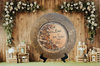 PLATE CHARGER GOLD EMBOSSED FLORAL PLASTIC ROUND DECOUPAGED Upcycled Repurposed Wall Art or Shelf Sitter LOVE IS MORE PRECIOUS THAN GOLD Home Decor Wedding Gift - JAMsCraftCloset