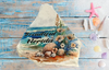 Antique West Virginia Roof Decoupaged BEAUTIFUL FLORIDA Beach Theme Handmade Wall Art Unique Beach Lake House Gift - JAMsCraftCloset
