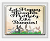 Garden Flag Digital Design Sublimation Easter Graphic SVG-PNG-JPEG Download LET HAPPY THOUGHTS MULTIPLY LIKE BUNNIES Crafters Delight - DIGITAL GRAPHIC DESIGN - JAMsCraftCloset