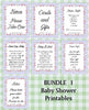 BUNDLE BABY SHOWER 1 Matching Printable Digital Party Designs and Games PNG JPEG - JAMsCraftCloset