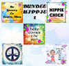 BUNDLE HIPPIE 1 Graphic Design Downloads SVG PNG JPEG Files Sublimation Design Crafters Delight    My digital SVG, PNG and JPEG Graphic downloads for the creative crafter are graphic files for those that use the Sublimation or Waterslide techniques - JAMsCraftCloset