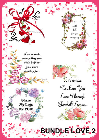 BUNDLE LOVE 2 Graphic Design Downloads SVG PNG JPEG Files Sublimation Design Crafters Delight   My digital SVG, PNG and JPEG Graphic downloads for the creative crafter are graphic files for those that use the Sublimation or Waterslide techniques - JAMsCraftCloset