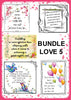 BUNDLE LOVE 5 Graphic Design Downloads SVG PNG JPEG Files Sublimation Design Crafters Delight - JAMsCraftCloset
