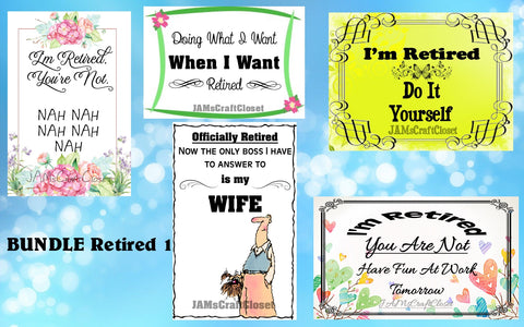 BUNDLE RETIRED 1 Graphic Design Downloads SVG PNG JPEG Files Sublimation Design Crafters Delight   My digital SVG, PNG and JPEG Graphic downloads for the creative crafter are graphic files for those that use the Sublimation or Waterslide techniques - JAMsCraftCloset