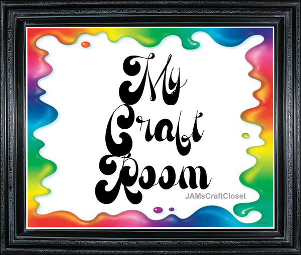 BUNDLE MY CRAFT ROOM SIGNS Digital Graphic Design Crafters Wall Art Do ...