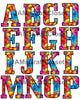 ALPHABET SET Digital Graphic Design Typography Clipart SVG-PNG Sublimation BOLD FLORAL Design Download Crafters Delight - JAMsCraftCloset