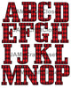 ALPHABET SET Digital Graphic Design Typography Clipart SVG-PNG Sublimation BUFFALO PLAID RED AND BLACK Design Download Crafters Delight - JAMsCraftCloset