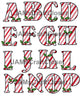 ALPHABET SET Digital Graphic Design Typography Clipart SVG-PNG Sublimation CANDY CANE HOLLY BERRY Design Download Crafters Delight - JAMsCraftCloset
