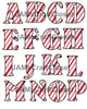 ALPHABET SET Digital Graphic Design Typography Clipart SVG-PNG Sublimation CANDY CANE Design Download Crafters Delight - JAMsCraftCloset