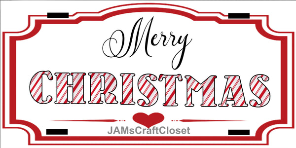 License Vanity Plate Front Plate Clever Funny Custom Plate Car Tag MERRY CHRISTMAS CANDY CANE Sublimation on Metal Gift Idea - JAMsCraftCloset