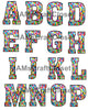 ALPHABET SET Digital Graphic Design Typography Clipart SVG-PNG Sublimation PATCHWORK 2 Design Download Crafters Delight - JAMsCraftCloset