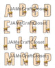 ALPHABET SET Digital Graphic Design Typography Clipart SVG-PNG Sublimation WHEELBARROW PUMPKINS ORANGE CHECKERED Design Download Crafters Delight - JAMsCraftCloset