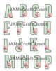 ALPHABET SET Digital Graphic Design Typography Clipart SVG-PNG Sublimation PIG 2 GREEN CHECKERED Design Download Crafters Delight - JAMsCraftCloset