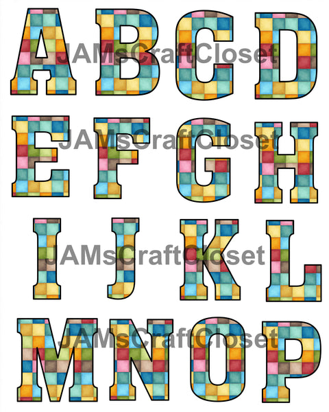 ALPHABET SET Digital Graphic Design Typography Clipart SVG-PNG Sublima ...