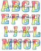 ALPHABET SET Digital Graphic Design Typography Clipart SVG-PNG Sublimation PALE PRIMARY COLORS FOG Design Download Crafters Delight - JAMsCraftCloset